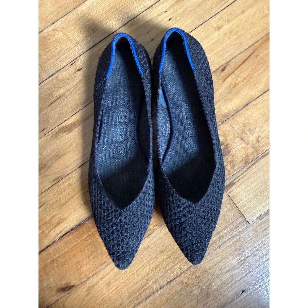 Rothy's The Point Black Honeycomb ballet flats